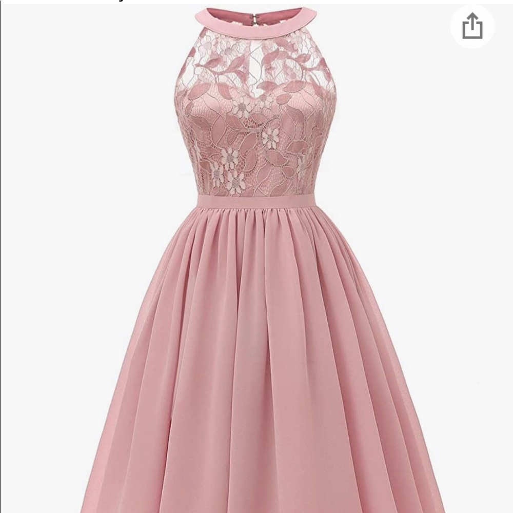 Blush pink cocktail dress